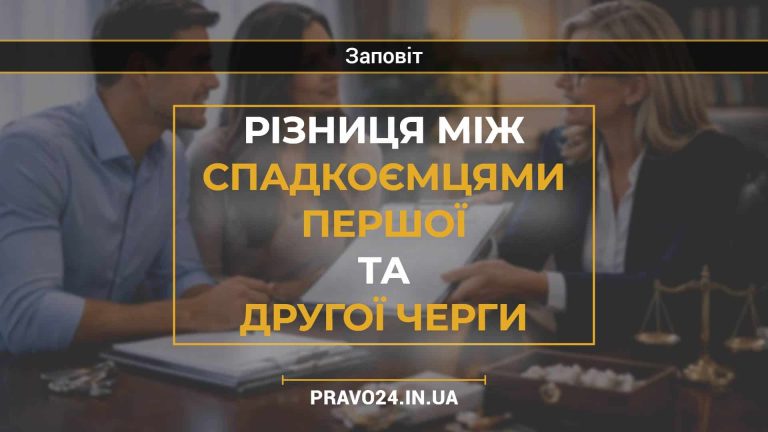 Різниця між спадкоємцями першої та другої черги
