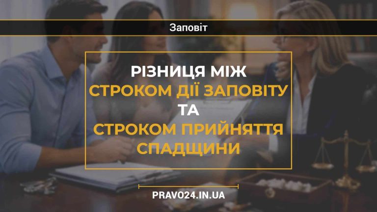 Різниця між строком дії заповіту та строком прийняття спадщини