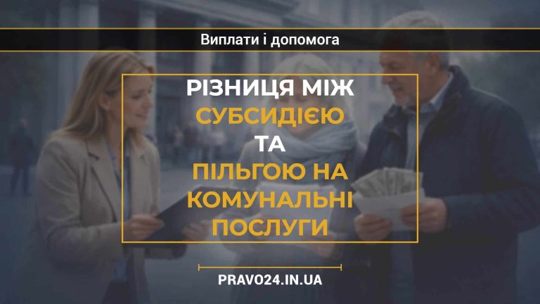 Різниця між субсидією та пільгою на комунальні послуги